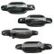 04-11 Colorado Canyon Smooth Black & Chrome Outside Door Handle (w/Keyhole)Set of 4