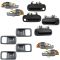 92-96 Toyota Camry Exterior & Gray Inside Door Handle & Bezel (Set of 12)