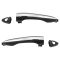 12-15 Kia Optima (w/o smart entry) Black & Chrome Exterior Door Handle Front Pair