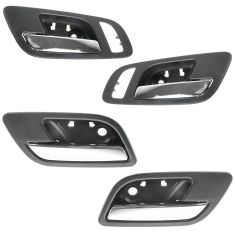 07-12 GM FS PU & SUV (w/Htd Seat & Memory) Front & Rear Inside Door Handle (Ebony & Chrome) Kit 4pc
