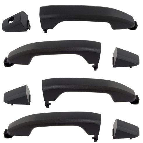 14-15 Silverado, Sierra 1500; 2500, 3500 Front & Rear Textured Black Outer Door Handle Kit (4pcs)