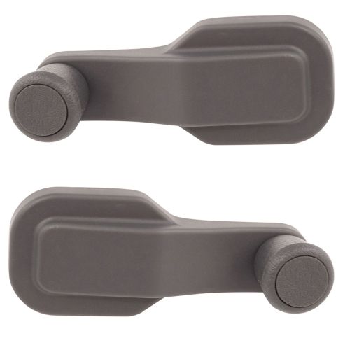 05-13 Volvo VNL; 09-13 VHD Dark Gray Manual Window Crank Handle Pair