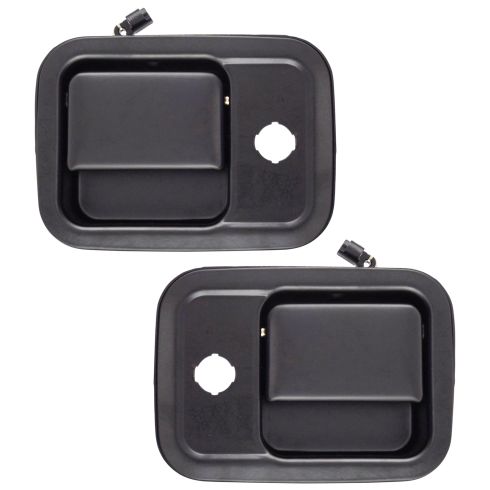 91-05 Freightliner FL, FLC Series Front Smooth Black Outside Door Handle Pair