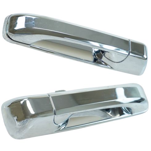 05-10 Grand Cherokee; 06-10 Commander Chome Rear Outside Door Handle Pair
