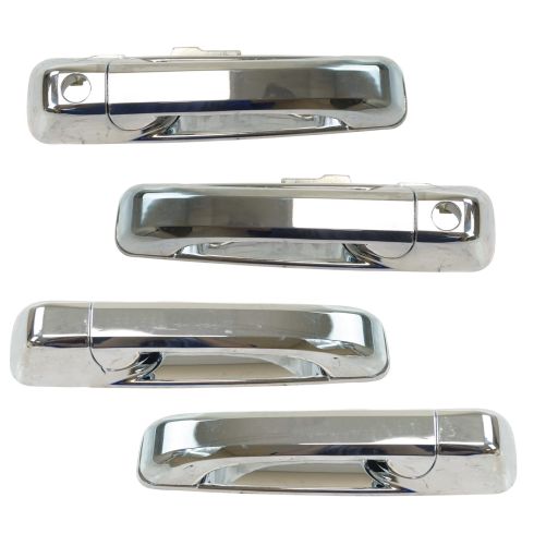 05-10 Grand Cherokee; 06-10 Commander Chome Frt & Rear Outside Door Handle (w/ RF Key) Kit 4pc