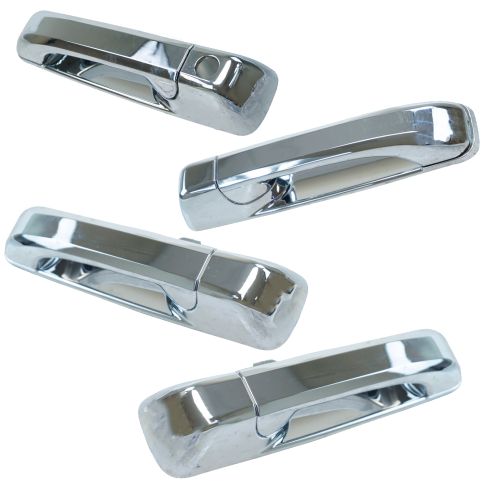 05-10 Grand Cherokee; 06-10 Commander Chome Frt & Rear Outside Door Handle (w/o RF Key) Kit 4pc