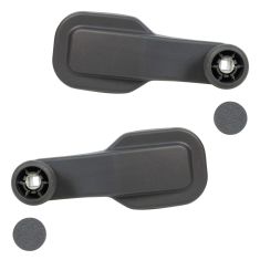 01-03 Volvo VHD; 98-04 VNL Heavy Duty Dark Gray Window Crank Handle Pair