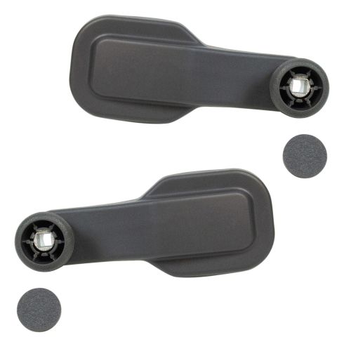 01-03 Volvo VHD; 98-04 VNL Heavy Duty Dark Gray Window Crank Handle Pair