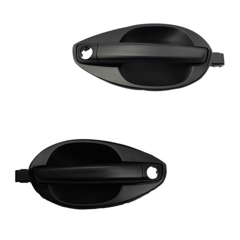 03-08 Hyundai Tiburon PTM Black Front Exterior Door Handle Pair