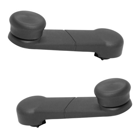 Black Window Crank Lever Handle Pair
