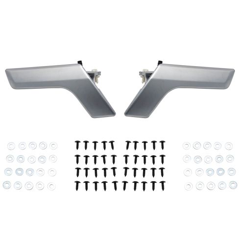 08-15 Mercedes W204 C-Class Matte Silver Interior Door Handle Repair Kit Pair