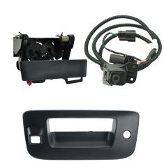 10-13 Silverado, Sierra Black Textured Tailgate Handle Bezel Camera Kit
