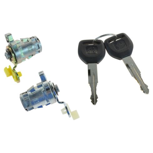 98-02 Accord; 99-04 Odyssey; 00-09 S2000; 01-05 Civic Front Door Lock Cylinders w/Keys SET