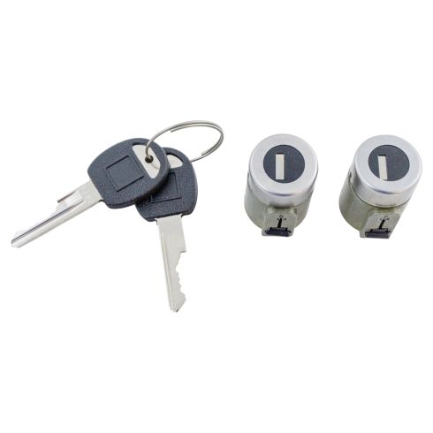 88-02 GM Full Size C/K Truck: 92-04 FS SUV; 90-02 HD Truck Coded Door Lock Cylinder w/Keys PAIR