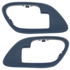95-02 Chevy GMC C/K PU SUV Inside Door Handle Bezel BLUE PAIR