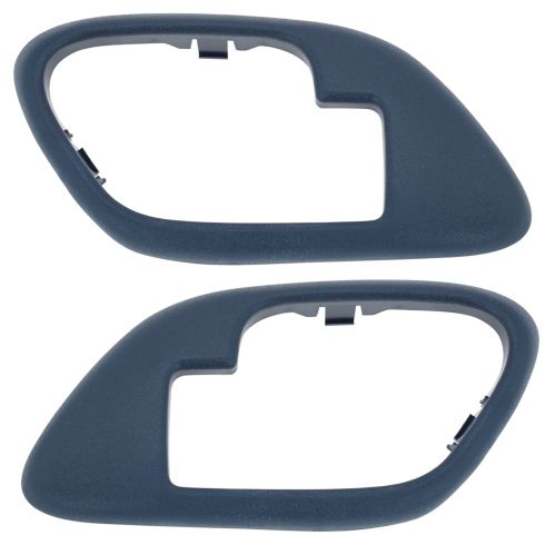 95-02 Chevy GMC C/K PU SUV Inside Door Handle Bezel BLUE PAIR