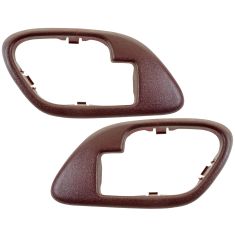 95-02 Chevy GMC C/K PU SUV Inside Door Handle Bezel RED PAIR