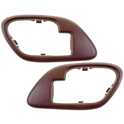95-02 Chevy GMC C/K PU SUV Inside Door Handle Bezel RED PAIR