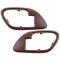 95-02 Chevy GMC C/K PU SUV Inside Door Handle Bezel RED PAIR