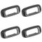 89-95 Toyota PU; 90-95 4Runner Gray Door Lock Knob Insert Mount Set of 4 (Toyota)