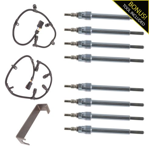Ford 6.0L Diesel Glow Plug & Wiring Harness Kit w/ Tool