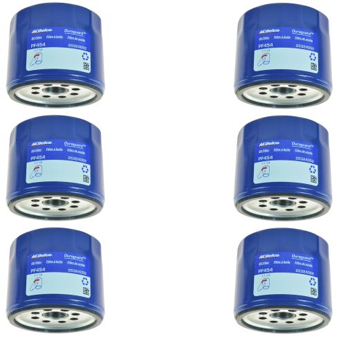 68-93 Buick; 66-07 Chevy; 66-07 GMC; 66-92 Olds; 70-97 Pontiac Eng Oil Filter Set of 6 (AC Delco)