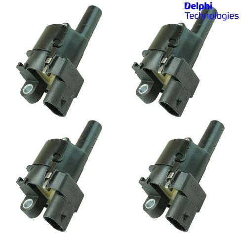 05-13 GM, Hummer, Saab Multifit w/V8 (Delphi - Round Style) Ignition Coil Set of 4 (Delphi)
