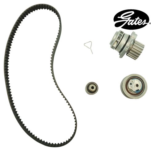 04-06 Beetle, Golf; 04-05 Jetta, Passat Tmg Blt & Comp Kit w/Wtr Pmp w/Metal Implr (4 Piece) (Gates)