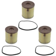95-97 Ford F250 F350 Super Duty 7.3L Diesel Fuel Filter Set of 3 (Motorcraft)