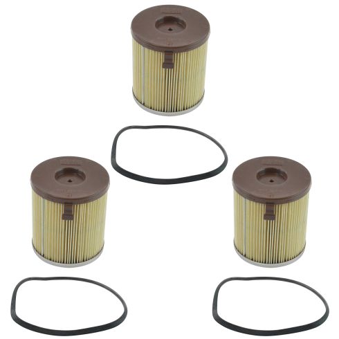 95-97 Ford F250 F350 Super Duty 7.3L Diesel Fuel Filter Set of 3 (Motorcraft)