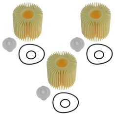 07-14 Lexus; 05-14 Toyota; 11-14 Scion tCw/2.5L, 2.7L, 3.5L Engine Oil Filter Cartridge 3Pc (Toyota)