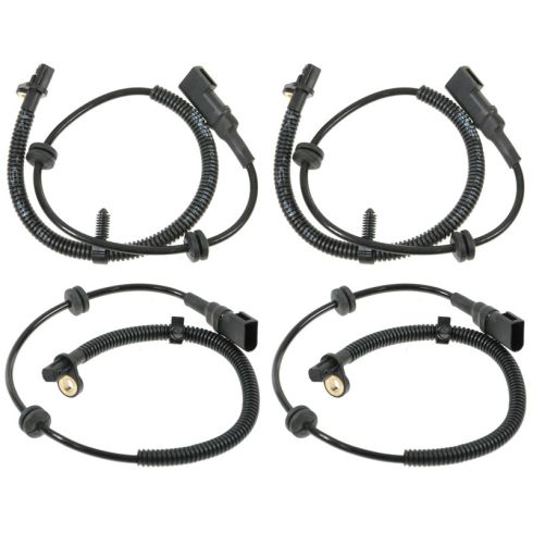 2004-07 Ford Focus w/Rear Disc Brakes ABS/ Wheel Speed Sensor Set of 4