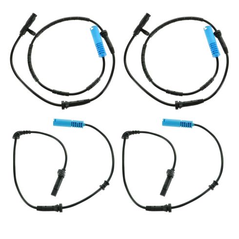 02-08 Mini Cooper, Cooper S Front & Rear  Wheel ABS Sensor w/Harness Set of 4