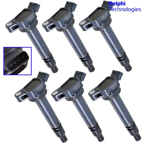 05-14 Toyota, Lexus Mulitfit w/3.5L Ignition Coil Set of 6 (Delphi)