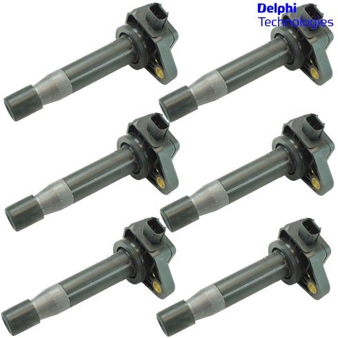 09-12 RL; 09-13 TL; 10-13 TSX; 08-13 Honda Multifit w/3.5L, 3.7L Ignition Coil (Set of 6) (Delphi)