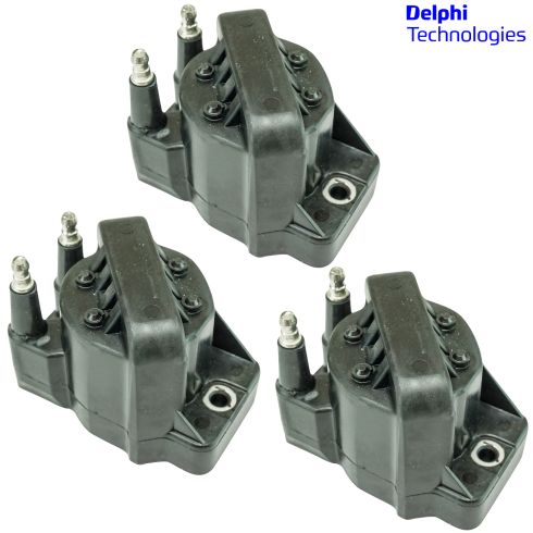 86-09 Buick, Caddillac, Chevy, GMC, Honda, Isuzu, Olds, Pontiac Multifit Igntn Coil Set of 3(Delphi)