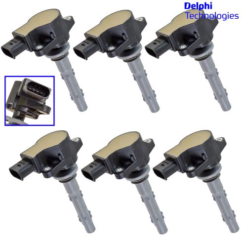 07-08 Sprinter 2500, 3500; 05-01 Mercedes Benz Multifit Ignition Coil Set of 6(Delphi)