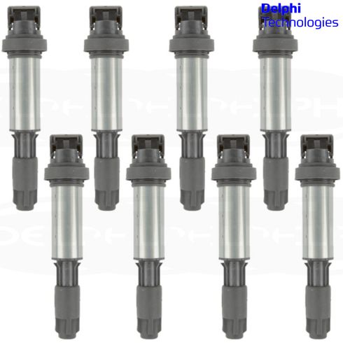 01-14 BMW; 07-14 Mini Multifit (Bosch Style) Ignition Coil Set of 8(Delphi)