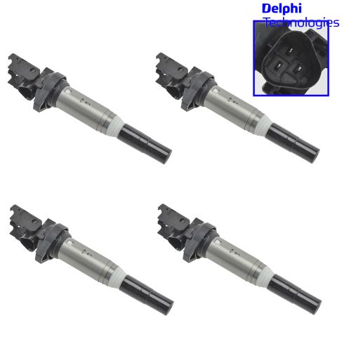 10-15 BWM Multifit; 11-15 Mini Cooper w/1.6L Ignition Coil Set of 4 (Delphi)