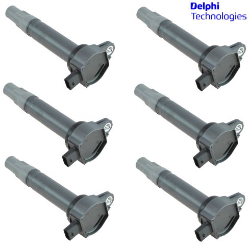 06-11 Chrysler, Dodge Multifit w/2.7L, 3.5L, 4.0L Ignition Coil Set of 6 (Delphi)