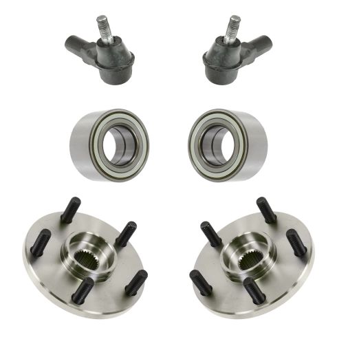 92-03 Lexus Toyota Front Wheel Hub & Bearing with Outer Tie Rod Set of 4
