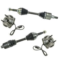 97-05 GM Mid Size SUV; 97-04 Mid Size PU w/ZR2 Front Hub Assy w/CV Axle Kit (Set of 4)