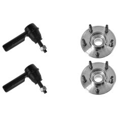 05-13 Ford Mustang Front Outer Tie Rod Ends w/Wheel Bearing & Hub Assy Kit (Set of 4)
