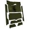 63-65 Ford Falcon Complete Carpet 14 Moss Green