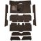 63-65 Ford Falcon Complete Carpet 10 Dark Brown