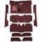 63-65 Ford Falcon Complete Carpet 13 Maroon