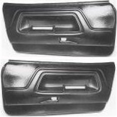 1970-74 Dodge Challenger Molded Plastic Door Panels Black