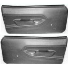1970-74 Plymouth Barracuda Molded Plastic Door Panels In Black