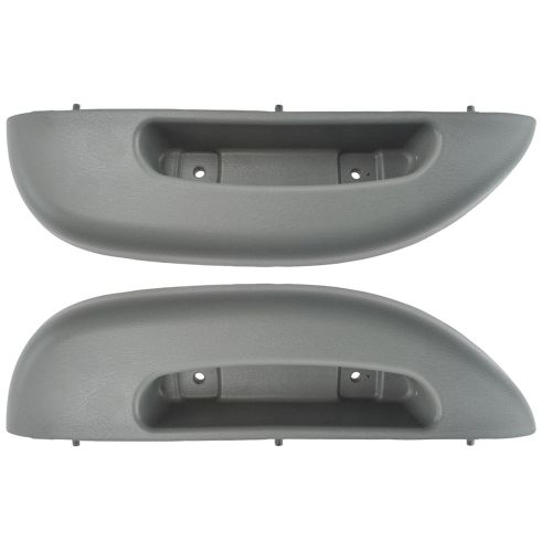 96-02 Chevy Express, GMC Savana Van Front Door Panel Mounted Pewter Armrest/ Pull Handle Pair