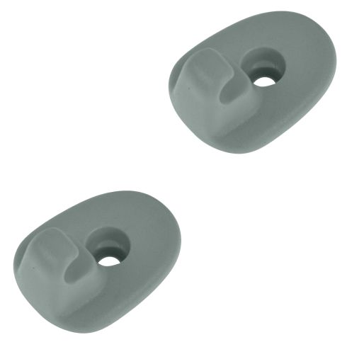 08-12 Jeep Liberty; 07-11 Dodge Nitro Molded Light Gray Sun Visor Support Clip PAIR (Mopar)